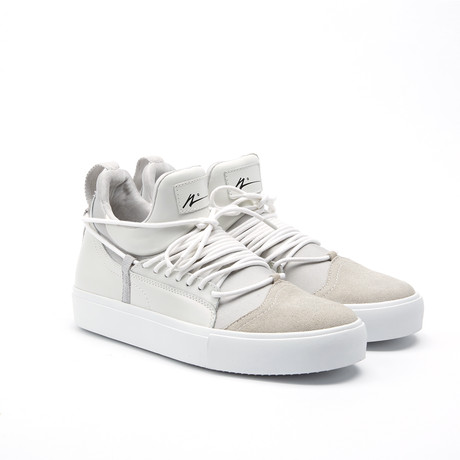 Cord Leather Sneaker // White (US: 8)