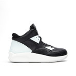 Leather Block High-Top Sneaker // Black + White (US: 12)