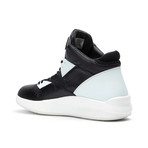 Leather Block High-Top Sneaker // Black + White (US: 12)