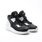 Leather Block High-Top Sneaker // Black + White (US: 11)