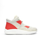 Leather High-Top Sneaker // Red + White (US: 8)