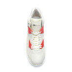 Leather High-Top Sneaker // Red + White (US: 8)