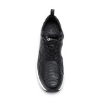 Snake Leather Sneaker // Black Python (US: 10)