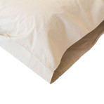 Washed Solid Percale Cotton Sheet Set // Tan (Twin)