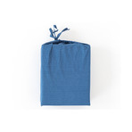 Washed Solid Percale Cotton Sheet Set // Navy (Twin)