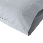 Washed Solid Percale Cotton Sheet Set // Charcoal (Twin)