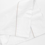Embroidered Percale Cotton Sheet Set // Tan (Twin)