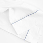 Embroidered Percale Cotton Sheet Set // Charcoal (Twin)