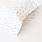 Dots Print Percale Cotton Sheet Set // Tan (Twin)