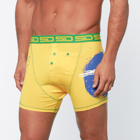 Brazilian Boxer Short // Yellow + Green + Blue (S)