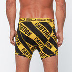 Caution Boxer Short // Yellow + Black (S)