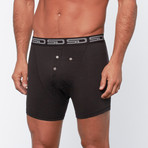 Black Boxer Shorts // Black (XL(40"-42"))