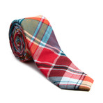 Plaid Skinny Tie // Red