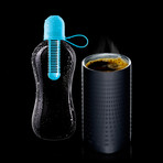 Blue Bobble + Black Steel Presse