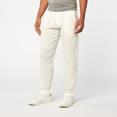 Linen Waistband Pants // Off White (S)