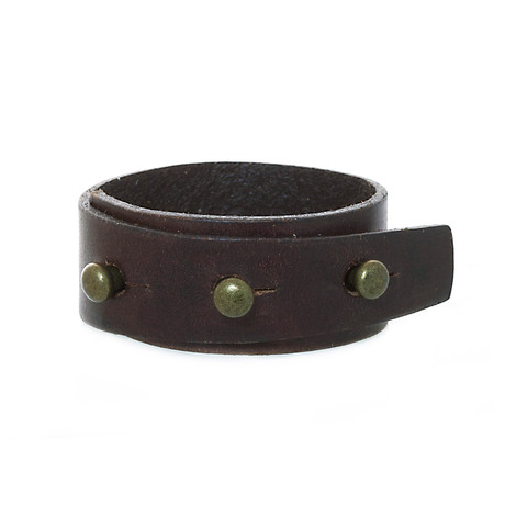 Brown Leather Bracelet (Size 8)