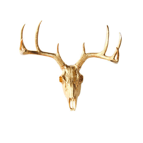 The Gold Faux Deer Skull