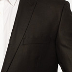 Giorgio Sanetti // Slim Fit Suit // Solid Black (US: 44L)