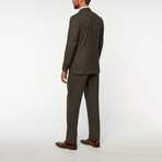 Eleganza // 2-Piece Modern Fit Pattern Suit // Charcoal (US: 40S)