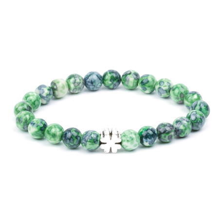 Variscite Clover Bracelet // Green