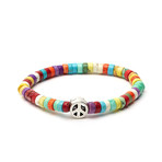 Howlite Peace Bracelet // Multi