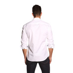 THOMAS Button-Up // White + Blue Check (S)