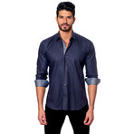 EEE Button-Up // Charcoal + Check (M)