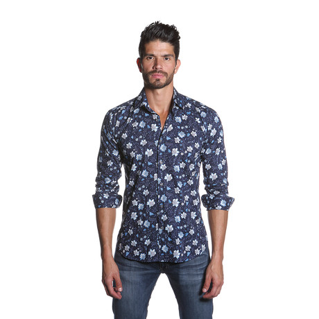 DDD Button-Up // Blue Paisley (S)