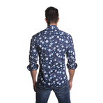 DDD Button-Up // Blue Paisley (S)