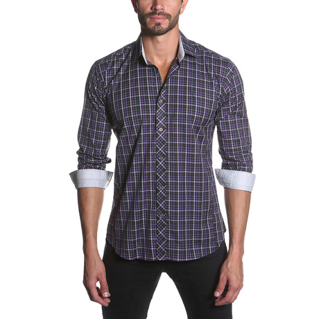 AAA Button-Up // Purple Gingham (S)