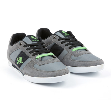 Core Low-Top Sneaker // Grey + Black + Lime (US: 12)
