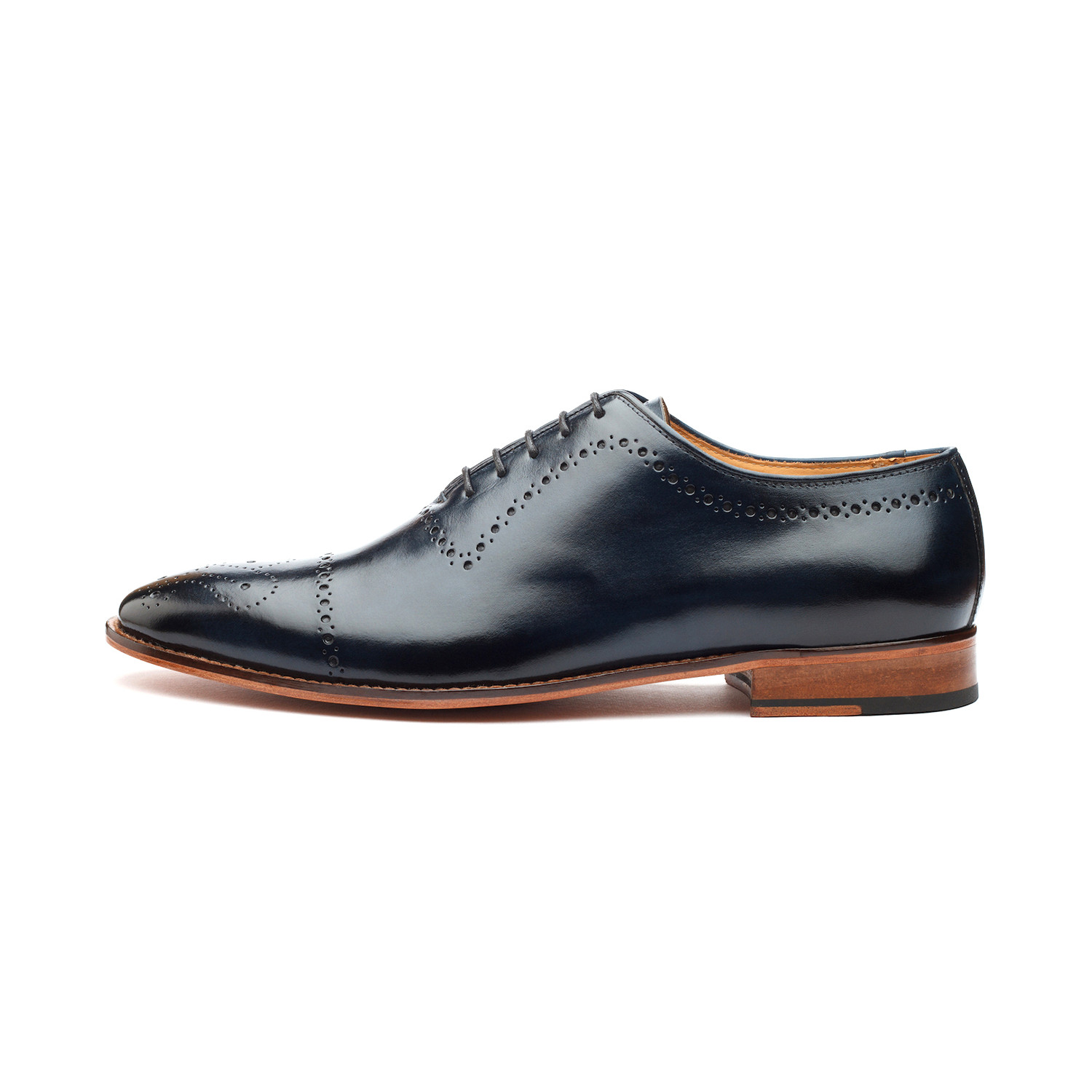 Whole-Cut Medallion Toe Oxford Brogue // Navy (US: 7) - 3DM Lifestyle ...