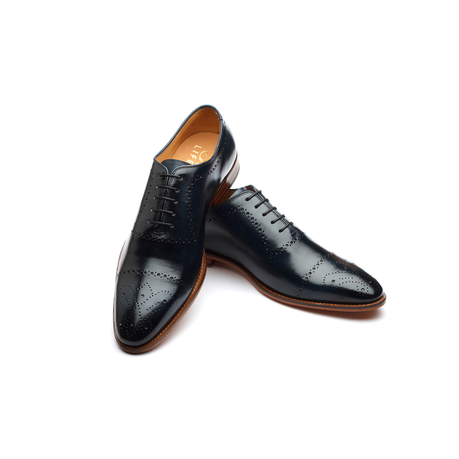 Whole-Cut Medallion Toe Oxford Brogue // Navy (US: 7) - 3DM Lifestyle ...