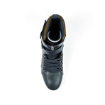 Spartacus High Top Sneaker // Navy + Brown (US: 9.5)