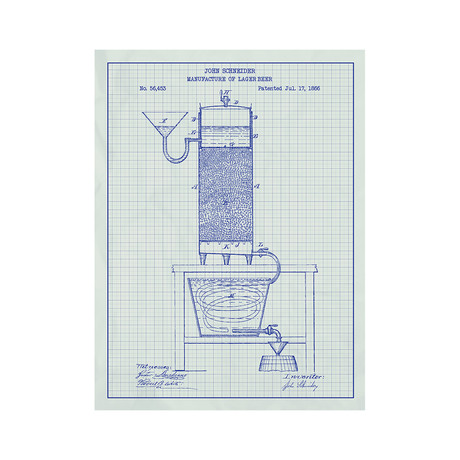 Manufacture of Lager Beer (11" x 17" // White Grid)