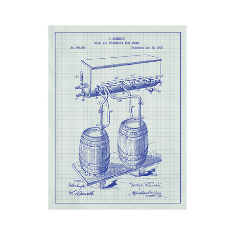 Cold Air Pressure for Beer (11" x 17" // White Grid)