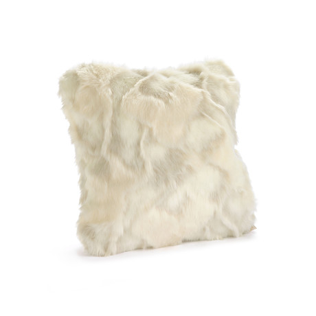 Limited Edition Faux Fur Pillow // Snow Bunny