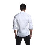 THOMAS Button-Up // White + Black Starship (S)