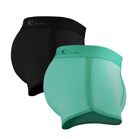 Boxer Briefs // Black + Wasabi Mint // Pack of 2 (S)