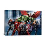 Collaboration #2 Black Widow, Iron Man, Hulk, Thor, Captain America, Falcon And Hawkeye (26"W x 18"H x 0.75"D)