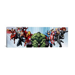 Avenger Heroes Flying Panoramic (36"W x 12"H x 0.75"D)