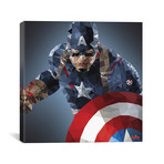 Captain America Derezzed (18"W x 18"H x 0.75"D)