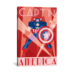 Capt'n America Minimalistic Poster (18"W x 26"H x 0.75"D)