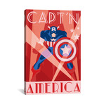 Capt'n America Minimalistic Poster (40"W x 60"H x 1.5"D)