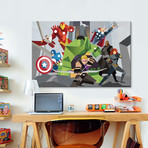 Avengers Assemble Geometric // Avengers (60"W x 40"H x 1.5"D)