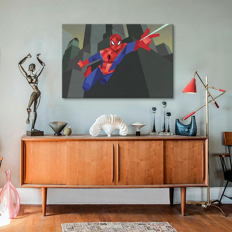 Ultimate Spidy Geometric: Ultimate Spider-Man (18"W x 26"H x 0.75"D)
