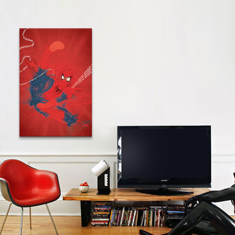 Spider Man in Action Modern Poster III (18"W x 26"H x 0.75"D)