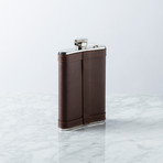 Genuine Leather Flask // Napoli Brown