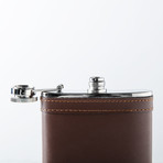 Genuine Leather Flask // Napoli Brown