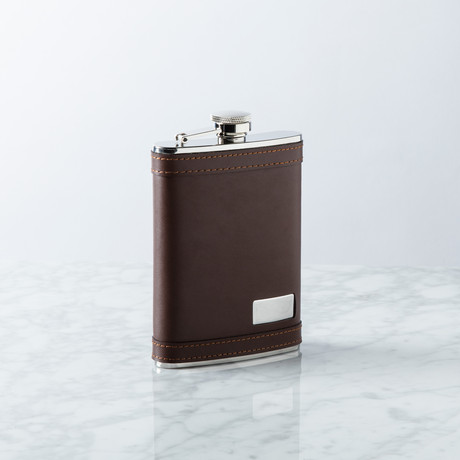 Genuine Leather Flask // Napoli Brown